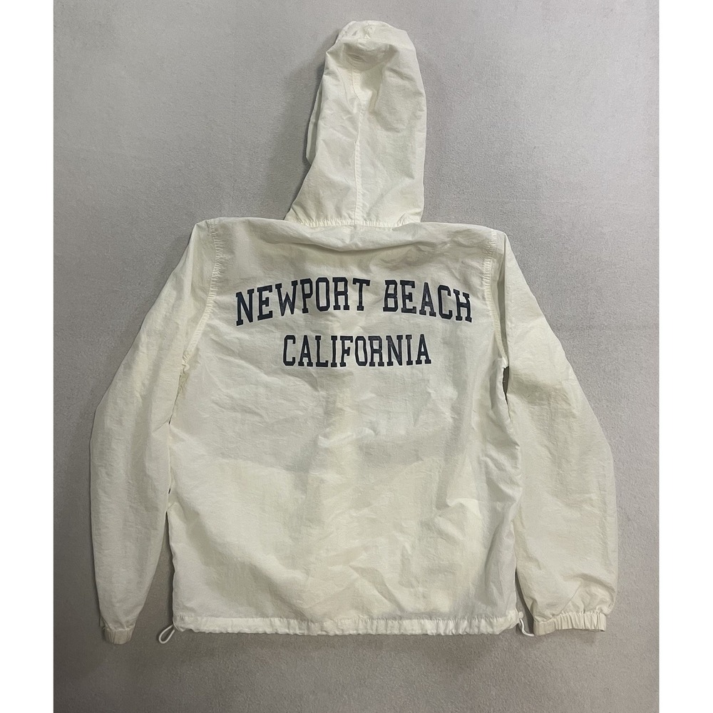John Galt Melville Newport Beach California Windbreaker Jacket One Size Ivory